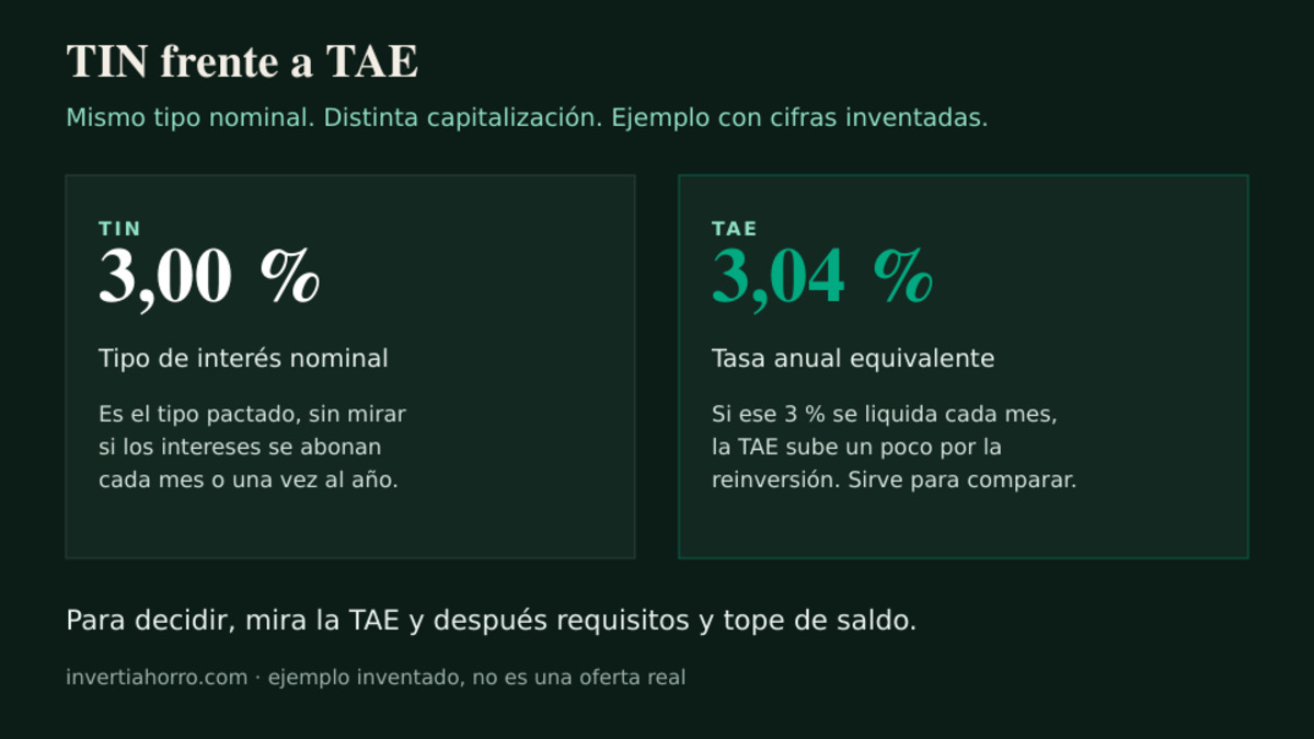Ejemplo inventado de TIN frente a TAE